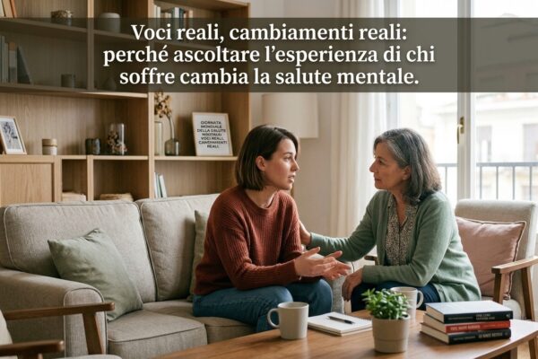 Voci reali, cambiamenti reali: perché ascoltare l’esperienza di chi soffre cambia la salute mentale